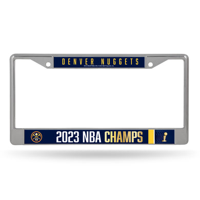 Denver Nuggets 2023 NBA Champions Chrome License Plate Frame