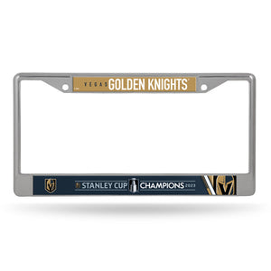Vegas Golden Knights 2023 Stanley Cup Champions Chrome License Plate Frame