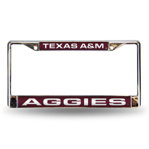 Texas A&M Aggies Red Laser Chrome License Plate Frame