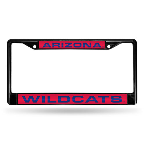 Arizona Wildcats Black Laser Chrome License Plate Frame