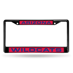 Arizona Wildcats Black Laser Chrome License Plate Frame