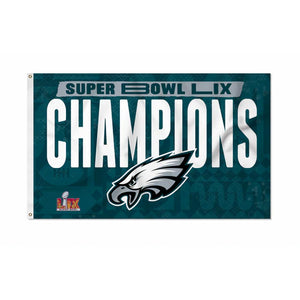 Philadelphia Eagles Super Bowl LIX Champions Banner Flag - 3'x5'