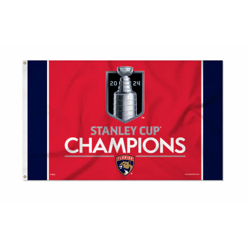 Florida Panthers 2024 Stanley Cup Champions Banner Flag - 3'x5