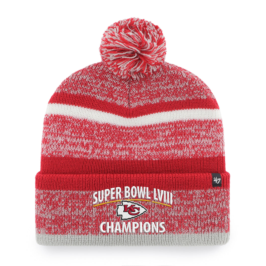 Kansas City Chiefs Super Bowl LVIII Champions Cuff Knit Hat
