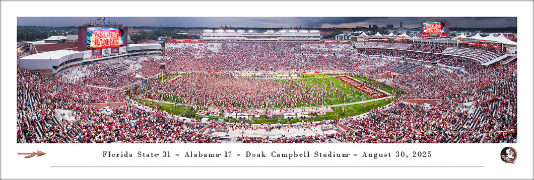 Florida State Seminoles Doak Campbell Stadium Storm The Field Panoramic Picture
