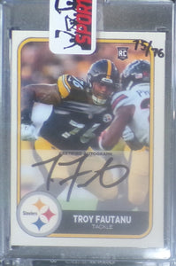 Troy Fautanu Pittsburgh Steelers Custom Autographed Rookie Card