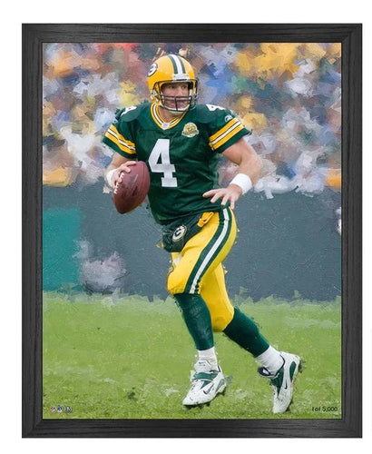 Brett Favre Green Bay Packers Framed Canvas