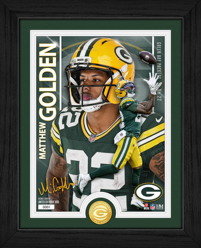 Matthew Golden Green Bay Packers Artist Proof Bronze Coin Photo Mint