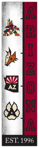Arizona Coyotes Team Logo Evolution Wood Sign -  6"x24"