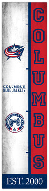 Columbus Blue Jackets Team Logo Evolution Wood Sign -  6
