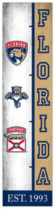 Florida Panthers Team Logo Evolution Wood Sign -  6"x24"
