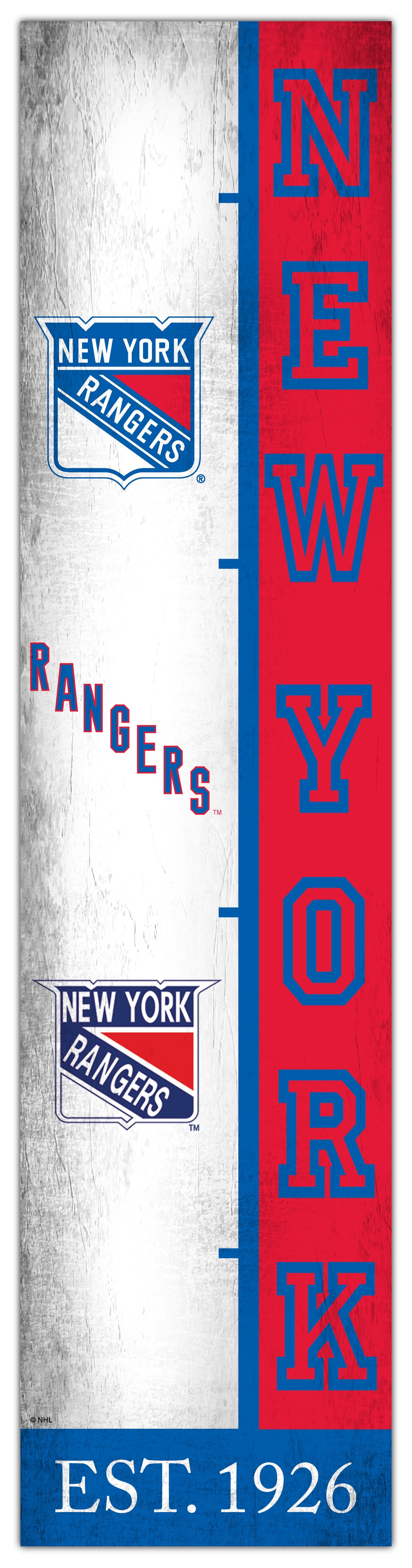 New York Rangers Team Logo Evolution Wood Sign - 6