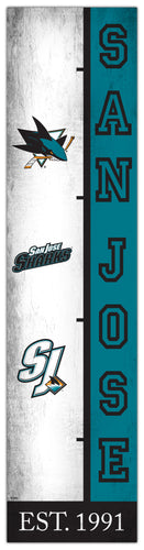 San Jose Sharks Team Logo Evolution Wood Sign -  6