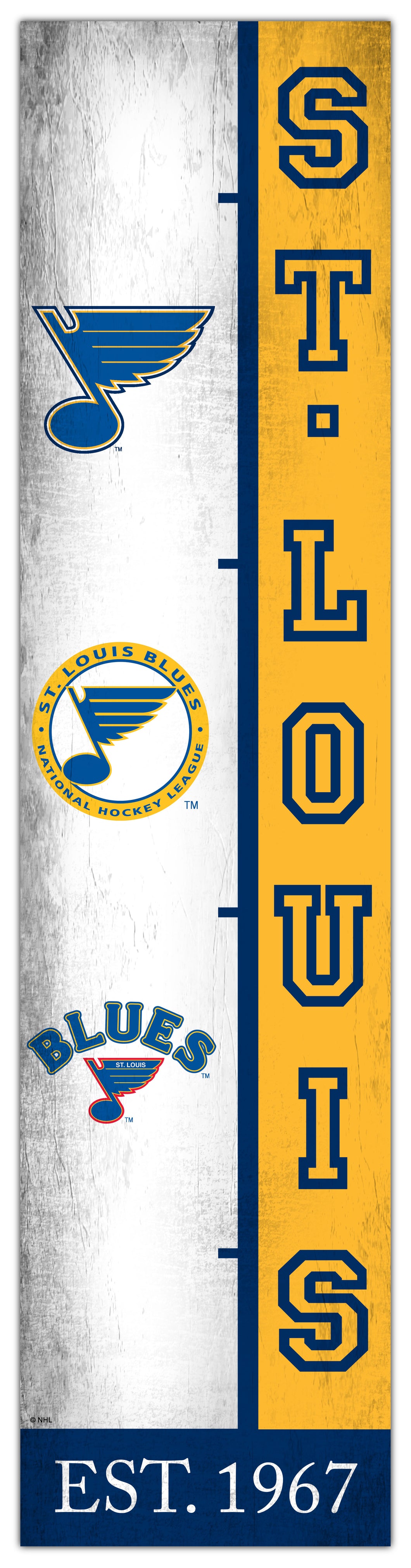 St. Louis Blues Team Logo Evolution Wood Sign -  6