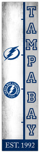 Tampa Bay Lightning Team Logo Evolution Wood Sign -  6"x24"