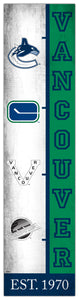 Vancouver Canucks Team Logo Evolution Wood Sign -  6"x24"