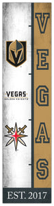 Vegas Golden Knights Team Logo Evolution Wood Sign -  6"x24"