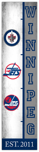 Winnipeg Jets Team Logo Evolution Wood Sign -  6