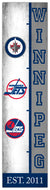Winnipeg Jets Team Logo Evolution Wood Sign -  6"x24"