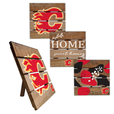 Calgary Flames Four-Piece Hot Plate Set