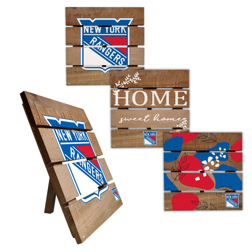 New York Rangers Four-Piece Hot Plate Set