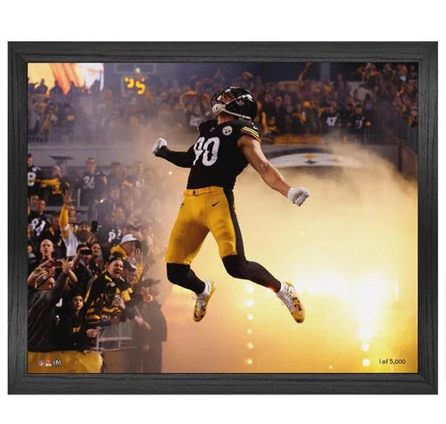 TJ Watt Pittsburgh Steelers Framed Canvas