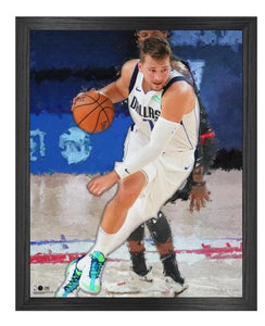 Luka Doncic Dallas Mavericks Framed Canvas Framed Canvas