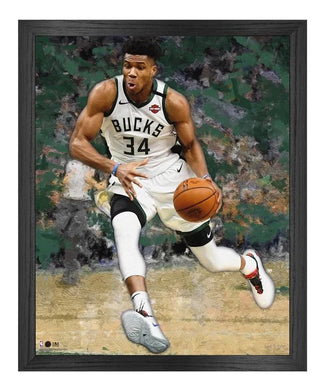 Giannis Antetokounmpo Milwaukee Bucks Framed Canvas