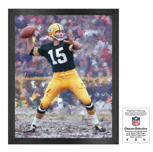 Bart Starr Green Bay Packers Framed Canvas