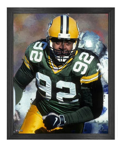 Reggie White Green Bay Packers Framed Canvas