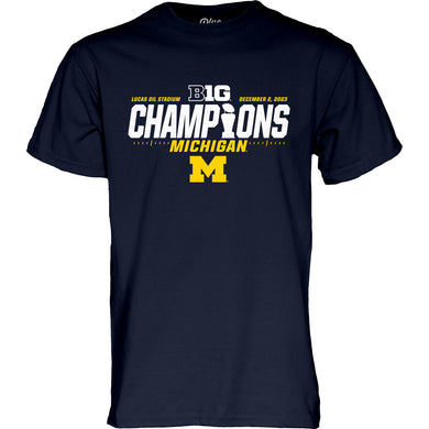 Michigan Wolverines 2023 Big 10 Champions On Field Locker Room Shirt