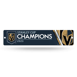 Vegas Golden Knights 2023 Stanley Cup Champions Plastic Street Sign