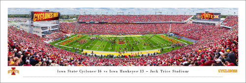 Iowa State Cyclones Football Jack Trice Stadium Panoramic Picture Cy-Hawk Trophy