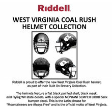 West Virginia Mountaineers Coal Rush Full Size Replica Helmet