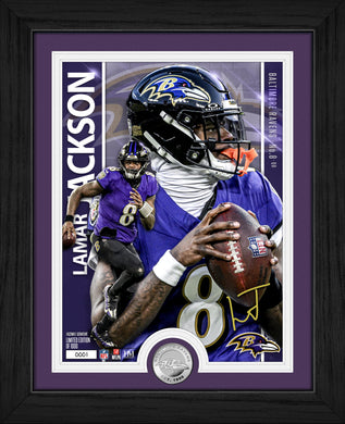 Lamar Jackson Baltimore Ravens Artist Proof Silver Coin Photo Mint