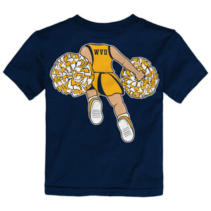 West Virginia Mountaineers Girls POM POM Cheer Shirt