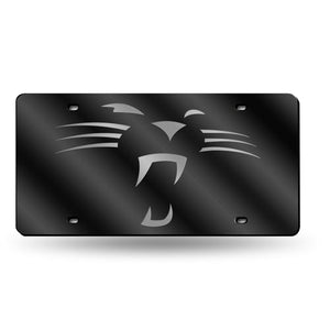 Carolina Panthers "Whiskers" Black Chrome Acrylic License Plate
