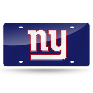 New York Giants Blue Chrome Acrylic License Plate