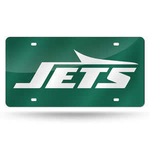 New York Jets Green Chrome Laser Tag License Plate