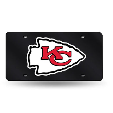 Kansas City Chiefs Black Chrome Acrylic License Plate