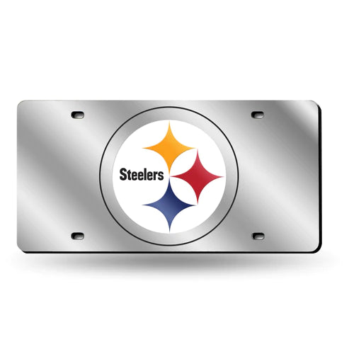 Pittsburgh Steelers Chrome Acrylic License Plate