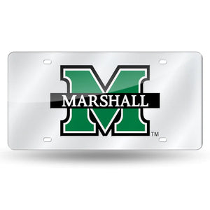 Marshall Thundering Herd Chrome Laser Tag License Plate