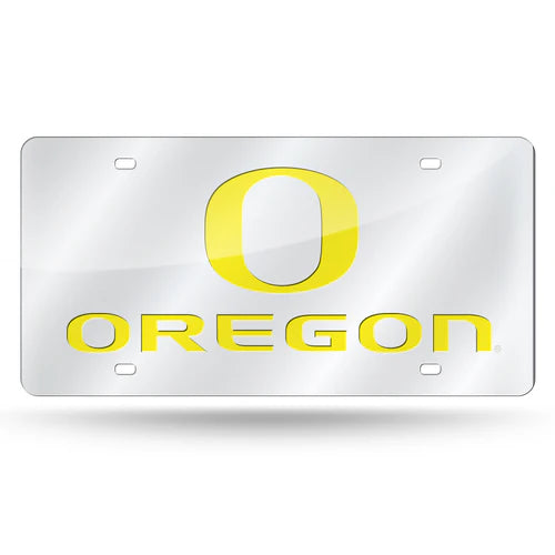 Oregon Ducks Chrome Laser Tag License Plate