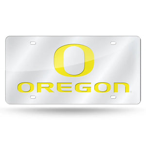 Oregon Ducks Chrome Laser Tag License Plate
