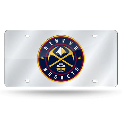 Denver Nuggets Chrome Laser Tag License Plate