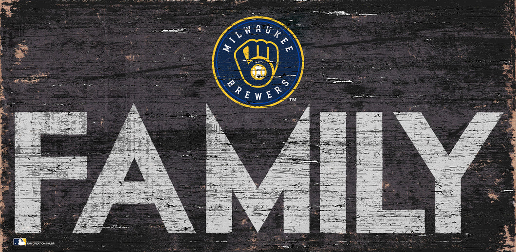 Milwaukee Brewers Family Wood Sign - 12