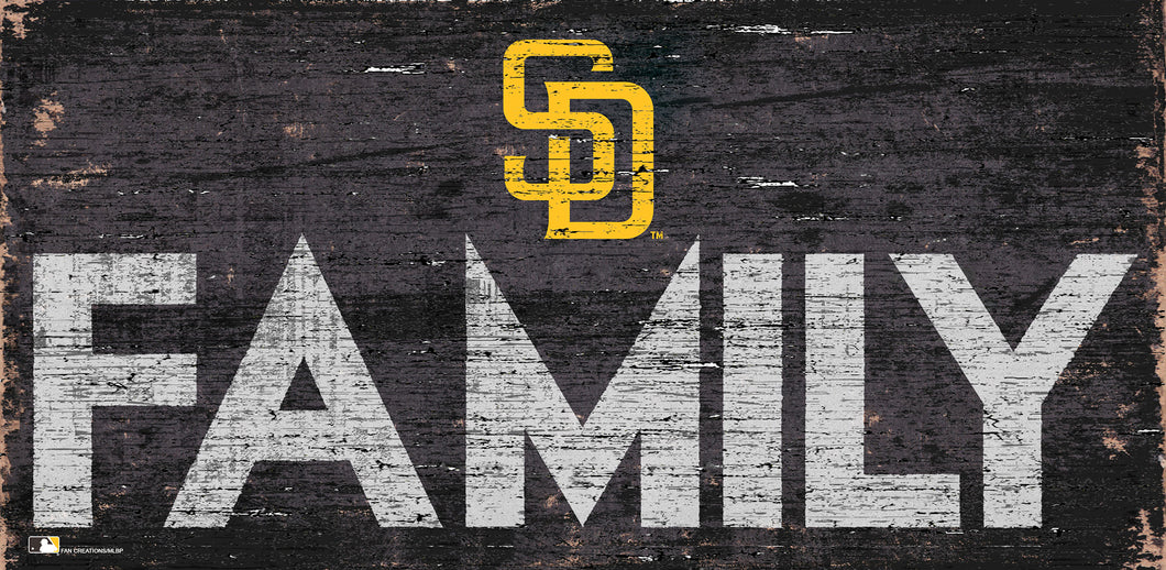 San Diego Padres Family Wood Sign - 12