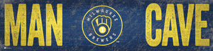 Milwaukee Brewers Man Cave Sign - 6"x24"