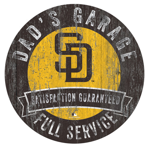 San Diego Padres Dad's  Garage Wood Sign