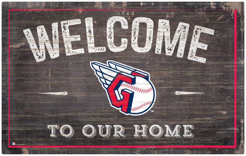 Cleveland Guardians Welcome To Our Home Wood Sign - 11